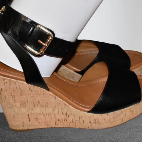 Tommy Hilfiger Strappy High Heel Wedges - Picture 4 of 5